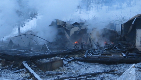 Пожар произошёл в реабилитационном центре Красноярского края